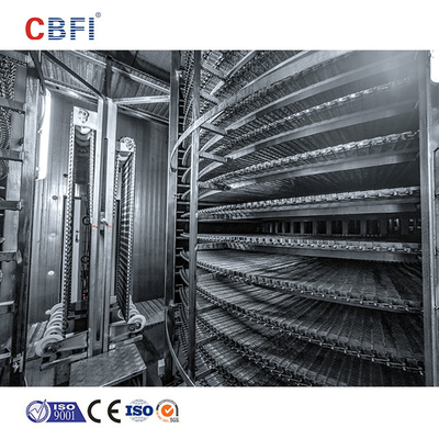 Diametro della gabbia del congelatore rapido a spirale 1200mm~4550mm di IQF per l'industriale
