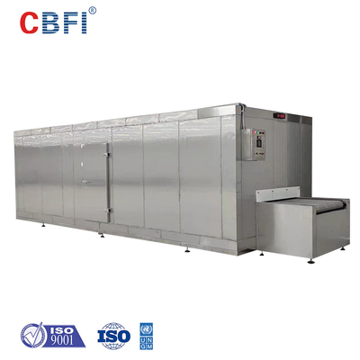 Congelatore rapido industriale di getto di aria del congelatore del tunnel di 1000KG/H IQF