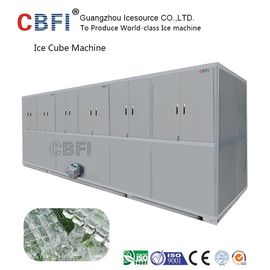 Ventili la macchina di fabbricazione di ghiaccio raffreddata del cubo la grande capacità 3000Kg /24h