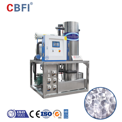 PLC controlla la macchina per ghiaccio a tubo commestibile con spessore regolabile 3 t / giorno