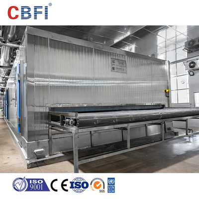 Evaporatore in acciaio inossidabile Freezer a galleria rapida Capacità personalizzata 2-4 minuti Tempo di congelamento