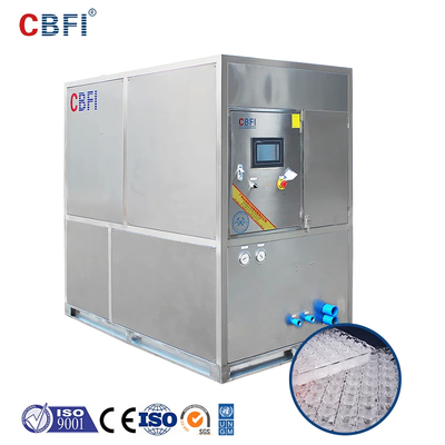 Macchina per cubetti di ghiaccio in acciaio inossidabile con compressore Bizter / Frascold - raffreddamento senza sforzo