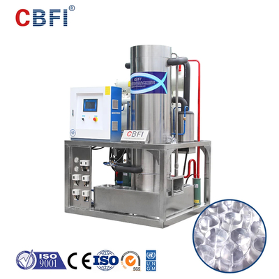Struttura integrata Macchina per ghiaccio a tubo da 3,5 kW con capacità di raffreddamento da 28,3 kW e lunghezza di ghiaccio da 30 a 55 mm