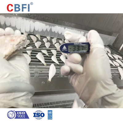Congelatore industriale SUS304 100-3000kgh del tunnel di Iqf della frutta e della verdura