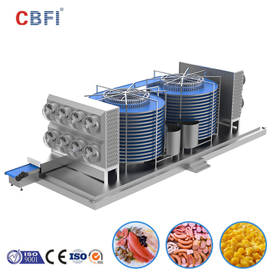 CBFI Individual Quick IQF Congelatore a doppia spirale per la linea di lavorazione del pesce