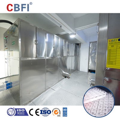 Macchine per cubetti di ghiaccio in acciaio inossidabile a basso livello di rumore R404A Friggerante per cubetti di ghiaccio quadrati