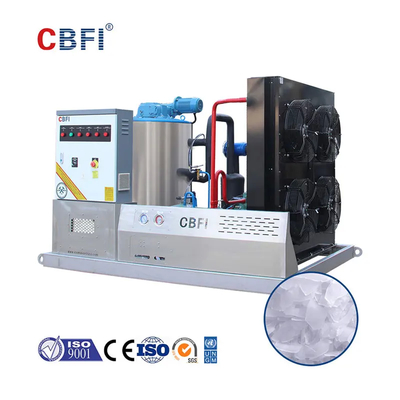 Macchina per ghiaccio a fiocco automatico raffreddata ad acqua/aria a -5°C Temperatura di ghiaccio R404A Bitzer refrigerante / Copeland/Hanbell Compressore