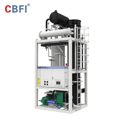 Macchina per tubi di ghiaccio in acciaio inossidabile 28.3kw Potenza di raffreddamento 30-55mm Lunghezza del tubo di ghiaccio