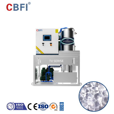 Macchine elettriche per il ghiaccio a tubo Acqua/aria raffreddamento Italia Valvole castal 28.3kw Capacità di refrigerazione 3500 kg Macchina